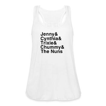 bbc tv - Women's Flowy Tank Top by Bella - white - Front - Julia (174cm)