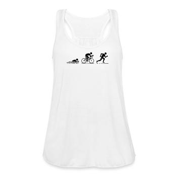 triathlon - Women's Flowy Tank Top by Bella - white - Front - Julia (174cm)