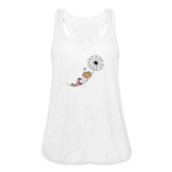 Lightness - Women's Flowy Tank Top by Bella - white - Front - Julia (174cm)