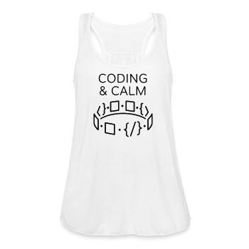 Coding & Calm Circuit Mood - Women's Flowy Tank Top by Bella - white - Front - Julia (174cm)