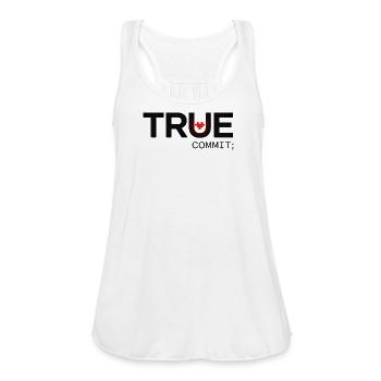 Software Engineer True Commit - Women's Flowy Tank Top by Bella - white - Front - Julia (174cm)