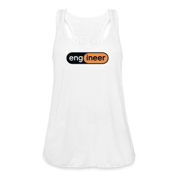 Engineer Typography Tech Profession Design - Women's Flowy Tank Top by Bella - white - Front - Julia (174cm)