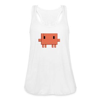Claude Code Pixel AI Mascot Dev Sticker - Women's Flowy Tank Top by Bella - white - Front - Julia (174cm)