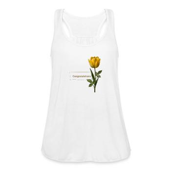 Congratulations elegant Gold and flower - Women's Flowy Tank Top by Bella - white - Front - Julia (174cm)