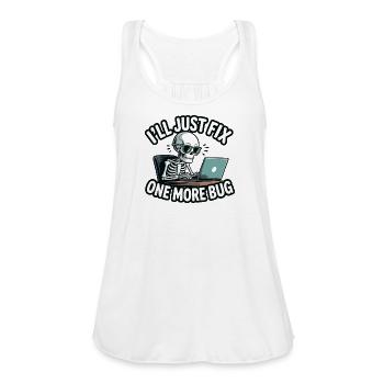 One More Bug Programmer Coding Humor - Women's Flowy Tank Top by Bella - white - Front - Julia (174cm)