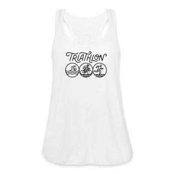 triathlon - Women's Flowy Tank Top by Bella - white - Front - Julia (174cm)