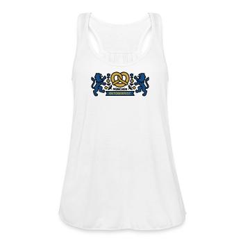 Bavaria Crest Lions Pretzel Munich Beer Festival - Women's Flowy Tank Top by Bella - white - Front - Julia (174cm)