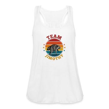 Team Jimothy Funny Viral Raccoon Seattle Trash Pan - Women's Flowy Tank Top by Bella - white - Front - Julia (174cm)