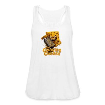 The Chasing Cheese - Scary Monster Horror Funny Sh - Women's Flowy Tank Top by Bella - white - Front - Julia (174cm)