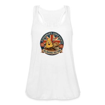 Ploughmans Lunch Society - Women's Flowy Tank Top by Bella - white - Front - Julia (174cm)