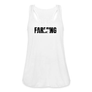 Farming - Women's Flowy Tank Top by Bella - white - Front - Julia (174cm)