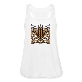 Wheat Ears Harvest Graphic - Women's Flowy Tank Top by Bella - white - Front - Julia (174cm)