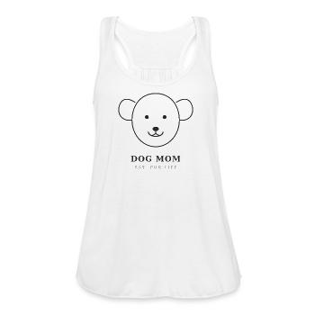 Dog Mom Est. Fur Life - Women's Flowy Tank Top by Bella - white - Front - Julia (174cm)