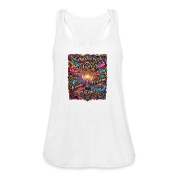 Creativity Light Explosion Harmony Vision - Women's Flowy Tank Top by Bella - white - Front - Julia (174cm)