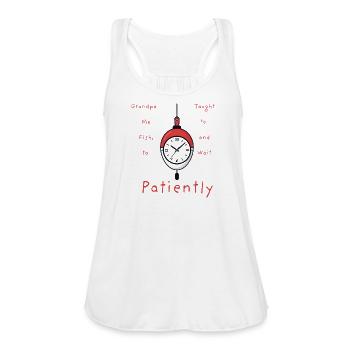 Grandpa Taught Me to Fish - Women's Flowy Tank Top by Bella - white - Front - Julia (174cm)