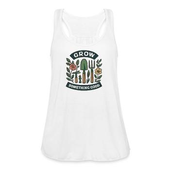 Grow Something Good Garden Tools Art - Women's Flowy Tank Top by Bella - white - Front - Julia (174cm)