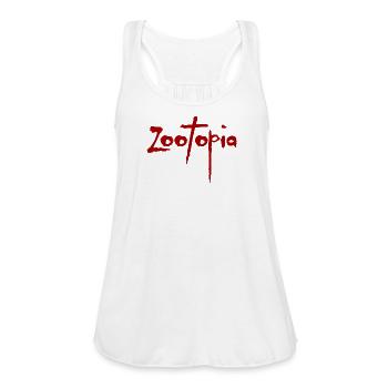 Zootopia Red Logo Typography Disney Animation Movi - Women's Flowy Tank Top by Bella - white - Front - Julia (174cm)