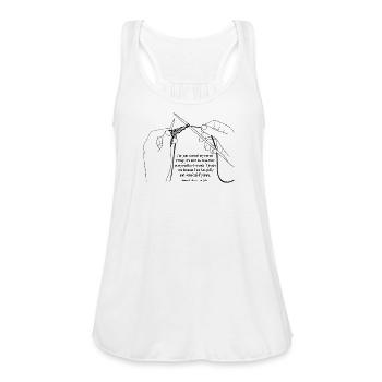 Psaml 139:13 Knitting Hands - Women's Flowy Tank Top by Bella - white - Front - Julia (174cm)
