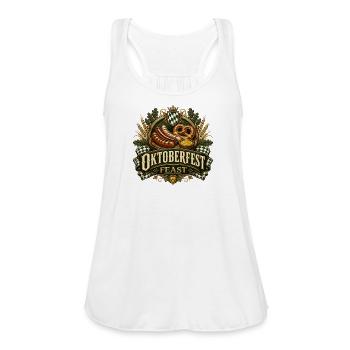 Oktoberfest Feast Banner - Women's Flowy Tank Top by Bella - white - Front - Julia (174cm)
