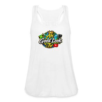 Ah Good Look Tv - Women's Flowy Tank Top by Bella - white - Front - Julia (174cm)