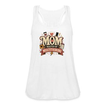 Mom Master of Multitasking - Women's Flowy Tank Top by Bella - white - Front - Julia (174cm)