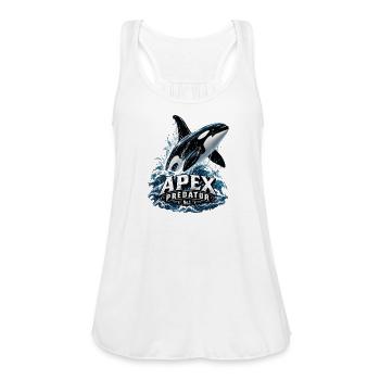 Apex Orca Splash Killer Whale 3D - Women's Flowy Tank Top by Bella - white - Front - Julia (174cm)