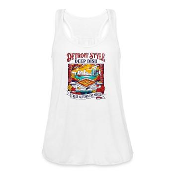 Detroit Style Deep Dish Crisp Autumn Evenings - Women's Flowy Tank Top by Bella - white - Front - Julia (174cm)