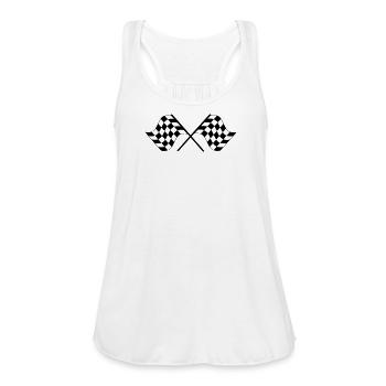 Checkered Racing Flags - Women's Flowy Tank Top by Bella - white - Front - Julia (174cm)