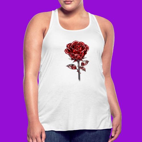 Silver Rose - Women's Flowy Tank Top by Bella