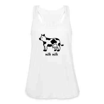 milk milk - Women's Flowy Tank Top by Bella - white - Front - Julia (174cm)