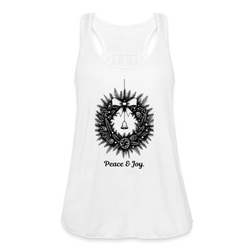 Peace & Joy T-Shirt | Minimalist Elegant Christmas - Women's Flowy Tank Top by Bella