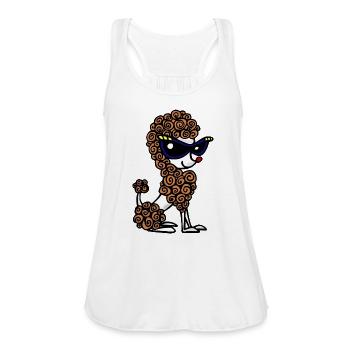 Dog Style - Women's Flowy Tank Top by Bella - white - Front - Julia (174cm)