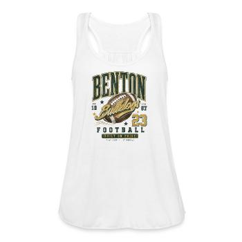 Vintage Benton Bulldogs Football – Retro Sports Gr - Women's Flowy Tank Top by Bella - white - Front - Julia (174cm)