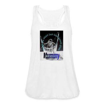 Mummy Glass  - Women's Flowy Tank Top by Bella - white - Front - Julia (174cm)