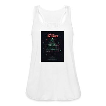 Code the Halls Christmas Tree - Women's Flowy Tank Top by Bella - white - Front - Julia (174cm)