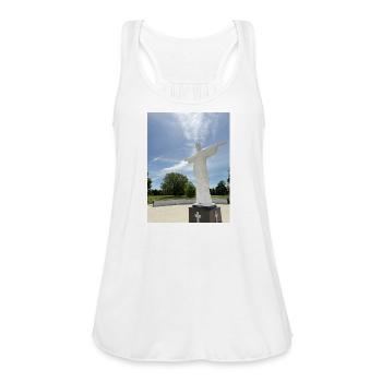 Christ Statue Rainbow Grace - Women's Flowy Tank Top by Bella - white - Front - Julia (174cm)