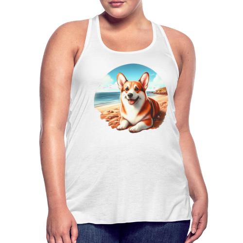 Welsh Corgi Art - Women's Flowy Tank Top by Bella