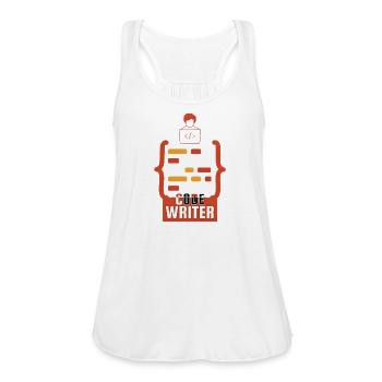 Code Writer Emblem - Women's Flowy Tank Top by Bella - white - Front - Julia (174cm)