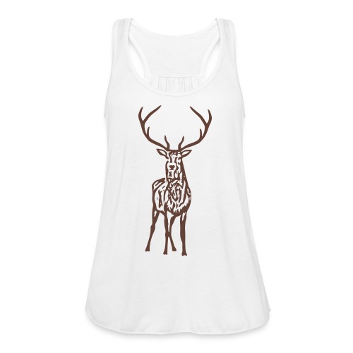 wild stag deer moose elk antler antlers horn horns - Women's Flowy Tank Top by Bella
