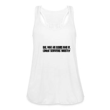 What Are Clouds Made Of, Linux Servers Mostly 10 - Women's Flowy Tank Top by Bella - white - Front - Julia (174cm)