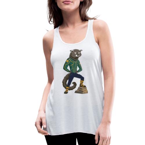 Raccoon Ranger in Neon Armor - Women's Flowy Tank Top by Bella