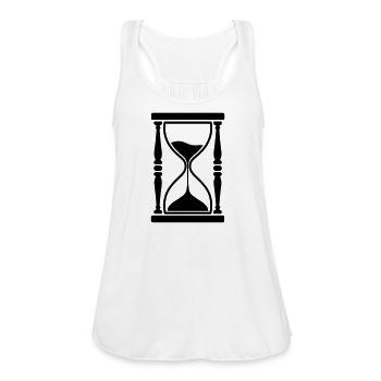 Black Hourglass - Women's Flowy Tank Top by Bella - white - Front - Julia (174cm)