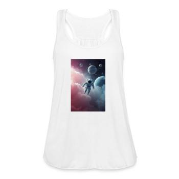 inspiration space - Women's Flowy Tank Top by Bella - white - Front - Julia (174cm)