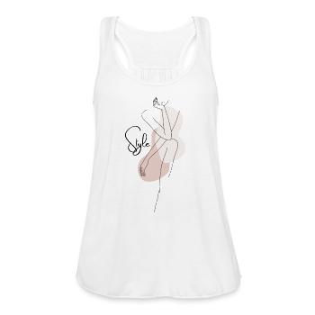 Style - Women's Flowy Tank Top by Bella - white - Front - Julia (174cm)