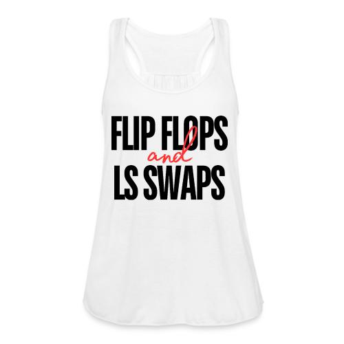 Flip Flops and LS Swaps (RED) - Women's Flowy Tank Top by Bella