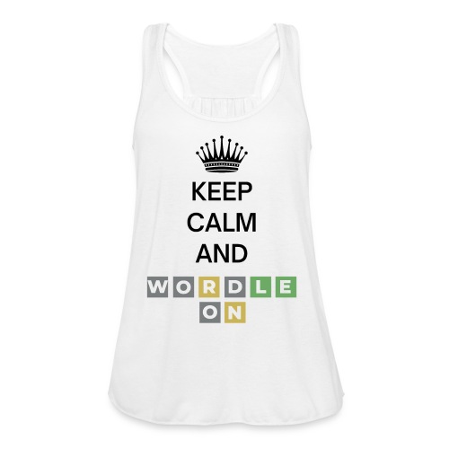 Keep Calm And Wordle On - Wordle Player Gift Ideas - Women's Flowy Tank Top by Bella