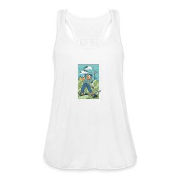 Farmer - Women's Flowy Tank Top by Bella - white - Front - Julia (174cm)