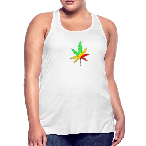 Rasta leaf - Women's Flowy Tank Top by Bella