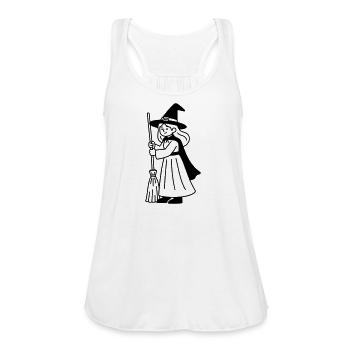 witch - Women's Flowy Tank Top by Bella - white - Front - Julia (174cm)