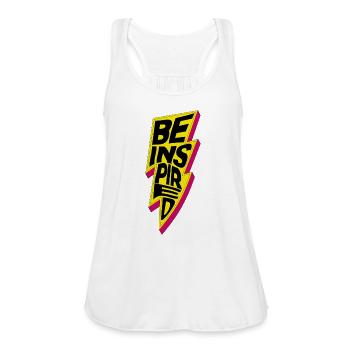 Be Inspired - Women's Flowy Tank Top by Bella - white - Front - Julia (174cm)